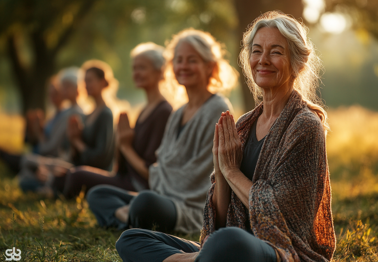 Заняття йогою для старших людей